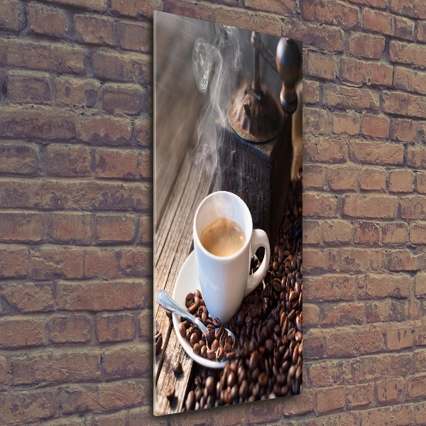 Quadro acrilico verticale Una tazza di caffè