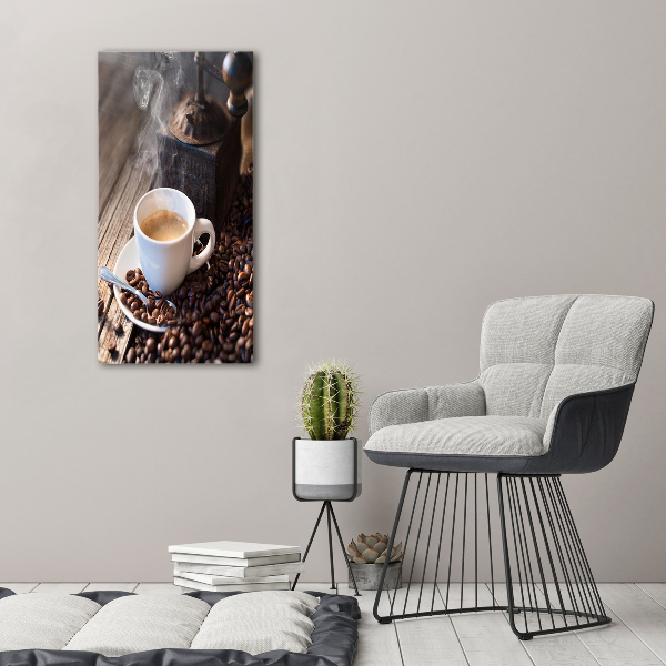 Quadro acrilico verticale Una tazza di caffè