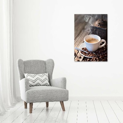 Quadro acrilico verticale Una tazza di caffè