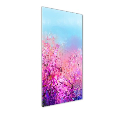 Quadro acrilico verticale Fiori di ciliegio