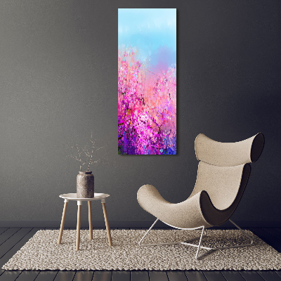Quadro acrilico verticale Fiori di ciliegio