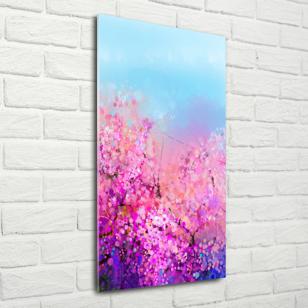 Quadro acrilico verticale Fiori di ciliegio