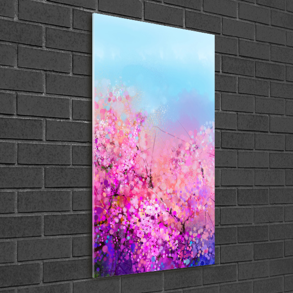 Quadro acrilico verticale Fiori di ciliegio