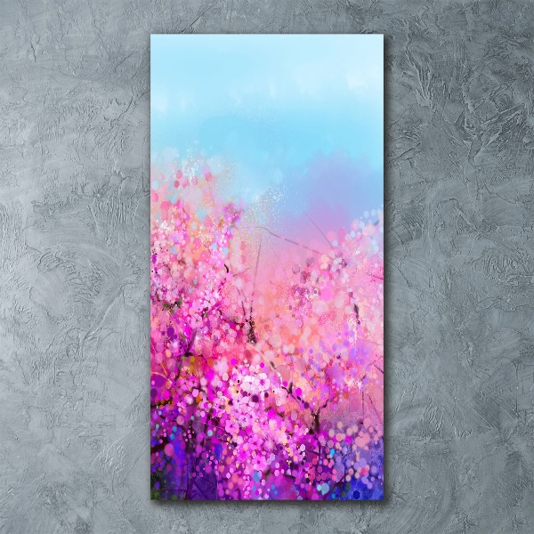 Quadro acrilico verticale Fiori di ciliegio
