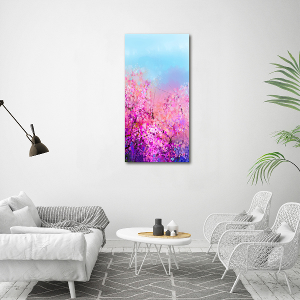 Quadro acrilico verticale Fiori di ciliegio