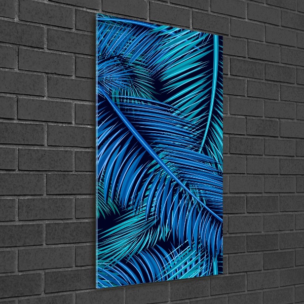 Quadro acrilico verticale Foglie di palma