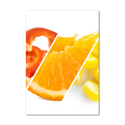 Quadro stampa su vetro acrilico verticale Verdura e frutta