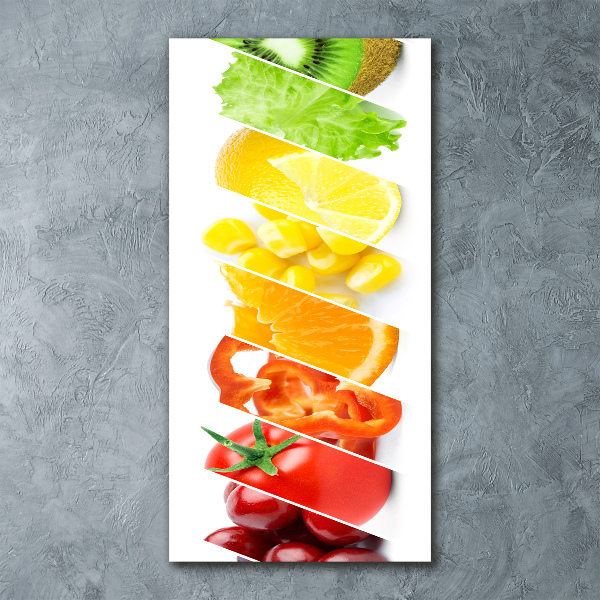 Quadro stampa su vetro acrilico verticale Verdura e frutta