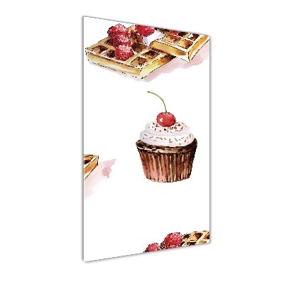 Quadro vetro acrilico verticale Muffin e waffle