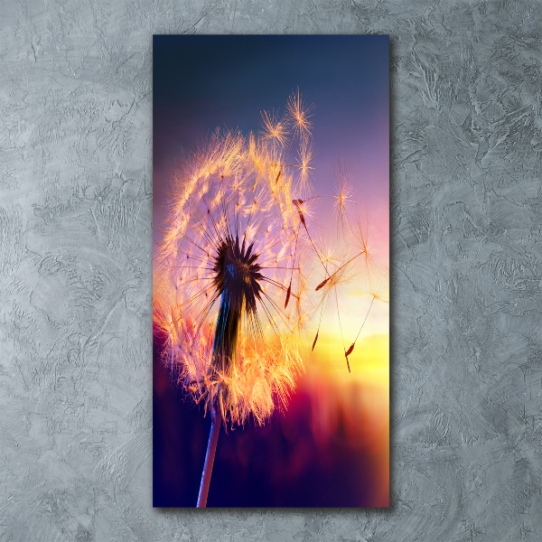 Quadro in vetro acrilico verticale Dente di leone