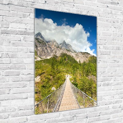 Quadro vetro acrilico verticale Ponte sospeso