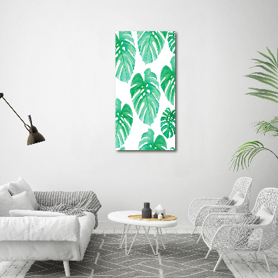 Quadro acrilico verticale Monstera