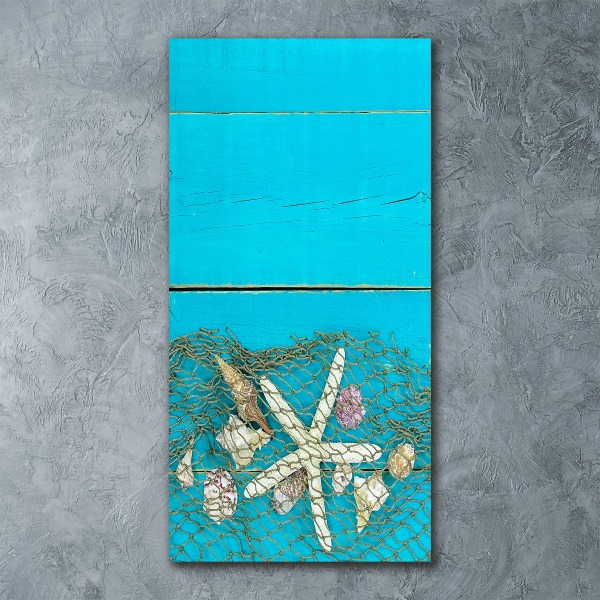 Quadro acrilico verticale Conchiglie e stelle marine