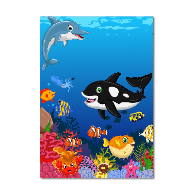 Quadro acrilico verticale Mondo sottomarino