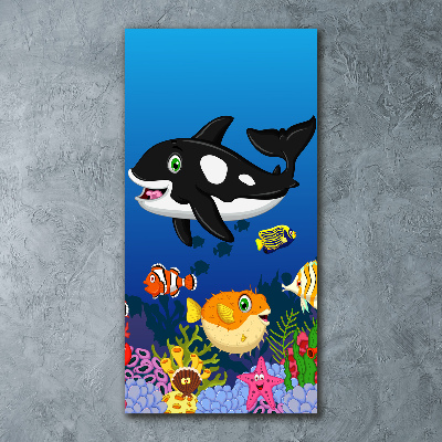 Quadro acrilico verticale Mondo sottomarino