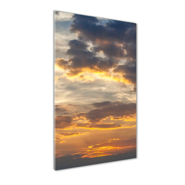 Quadro in vetro acrilico verticale Cielo al tramonto