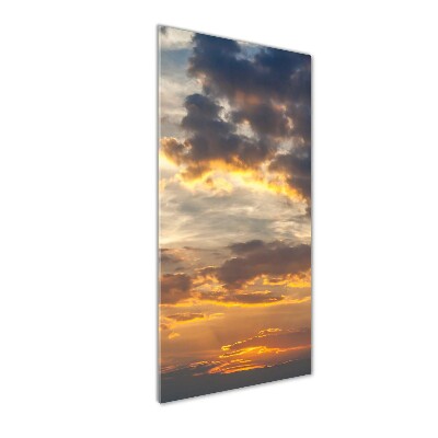 Quadro in vetro acrilico verticale Cielo al tramonto