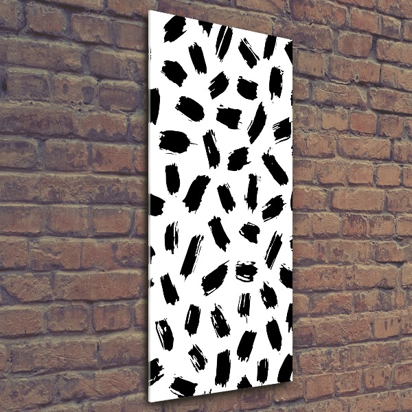 Quadro stampa su vetro acrilico verticale Macchie bianche e nere