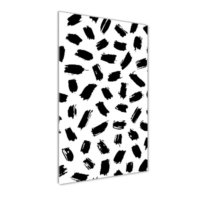 Quadro stampa su vetro acrilico verticale Macchie bianche e nere