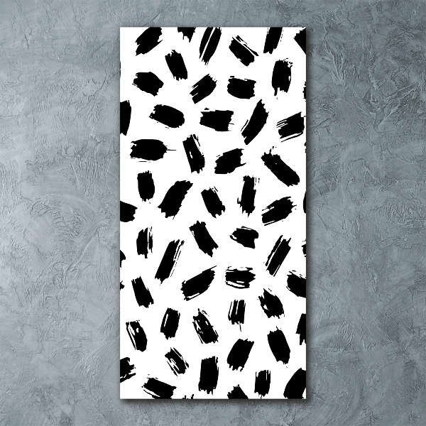 Quadro stampa su vetro acrilico verticale Macchie bianche e nere