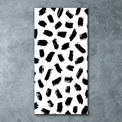 Quadro stampa su vetro acrilico verticale Macchie bianche e nere