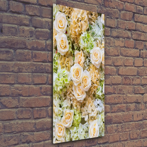 Quadro vetro acrilico verticale Fiori per il matrimonio