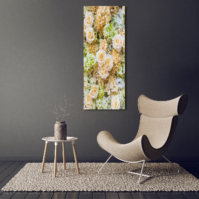 Quadro vetro acrilico verticale Fiori per il matrimonio