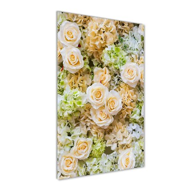 Quadro vetro acrilico verticale Fiori per il matrimonio