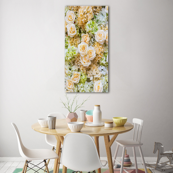 Quadro vetro acrilico verticale Fiori per il matrimonio