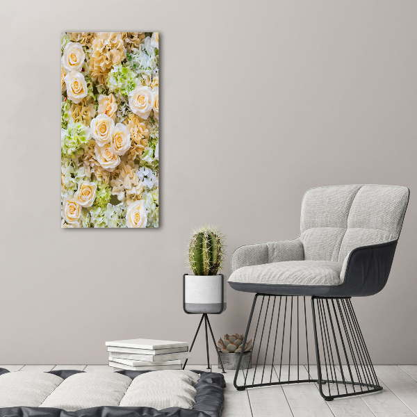 Quadro vetro acrilico verticale Fiori per il matrimonio