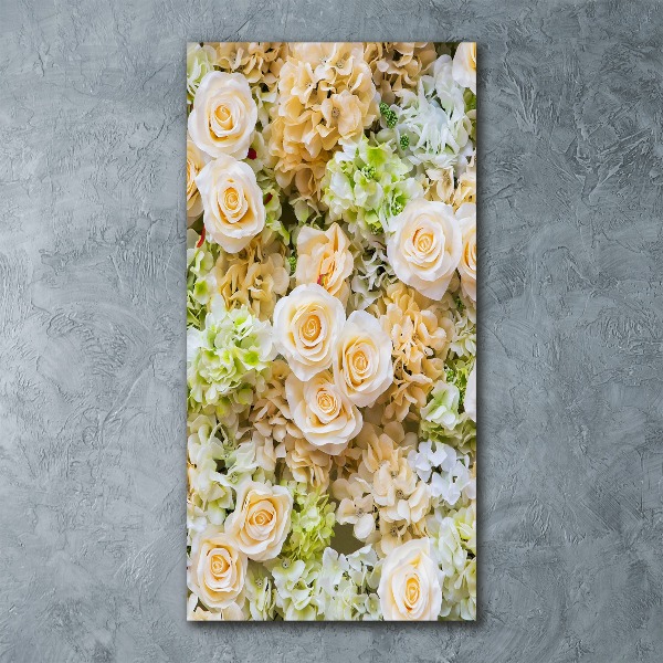 Quadro vetro acrilico verticale Fiori per il matrimonio