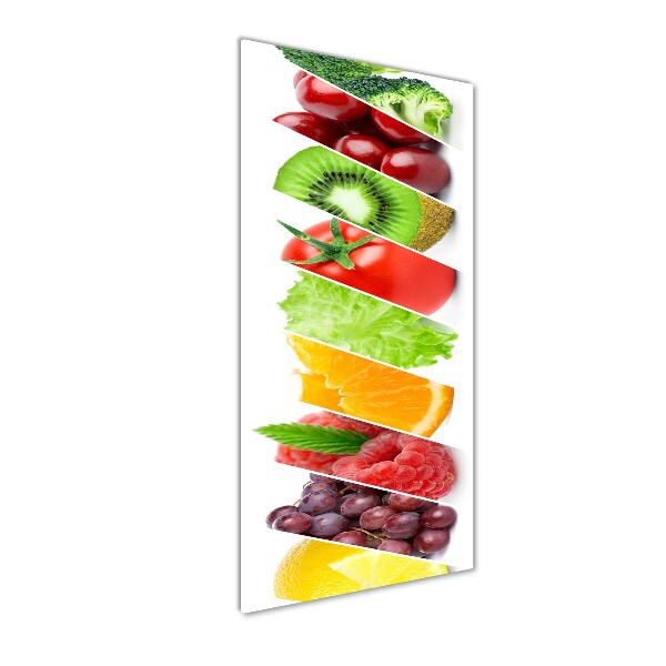 Quadro acrilico verticale Verdura e frutta