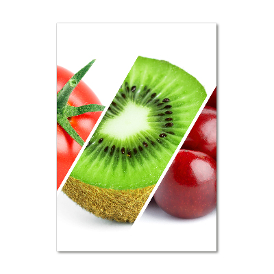 Quadro acrilico verticale Verdura e frutta