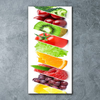Quadro acrilico verticale Verdura e frutta