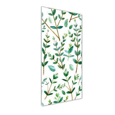 Quadro vetro acrilico verticale Rami di eucalipto