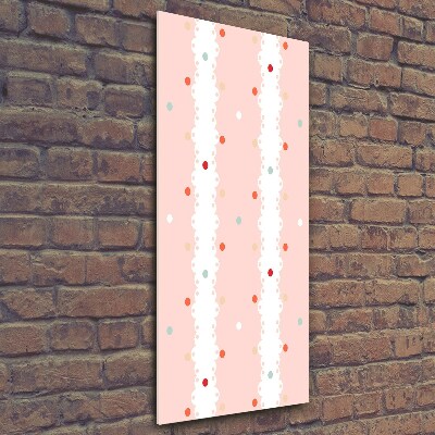 Quadro acrilico verticale Sfondo a pois colorati