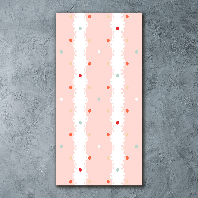 Quadro acrilico verticale Sfondo a pois colorati