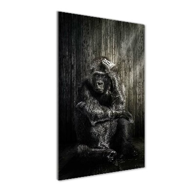 Quadro stampa su vetro acrilico verticale Gorilla