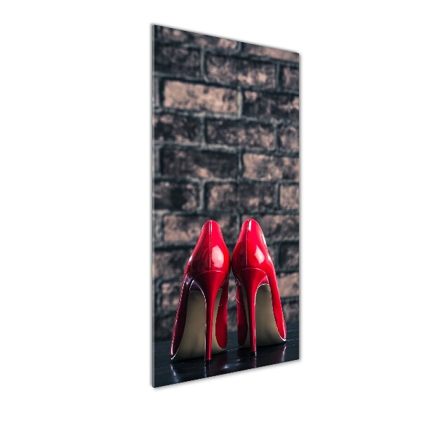 Quadro acrilico verticale Scarpe col tacco rosse