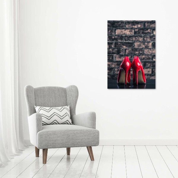 Quadro acrilico verticale Scarpe col tacco rosse