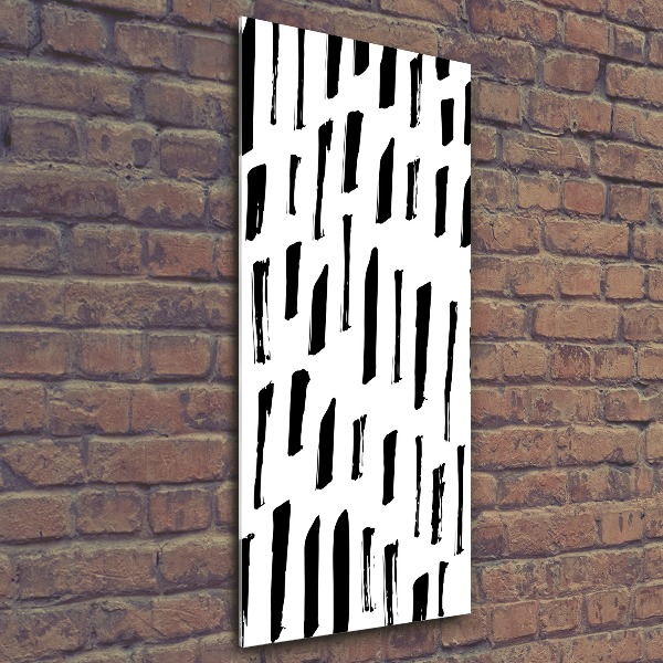 Quadro stampa su vetro acrilico verticale Macchie bianche e nere