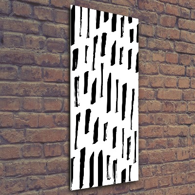 Quadro stampa su vetro acrilico verticale Macchie bianche e nere