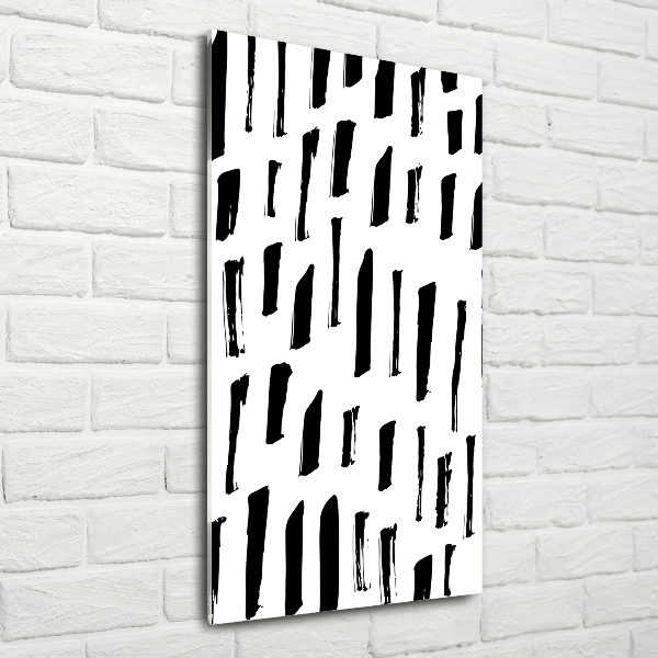 Quadro stampa su vetro acrilico verticale Macchie bianche e nere