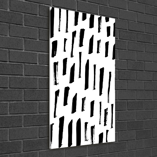 Quadro stampa su vetro acrilico verticale Macchie bianche e nere