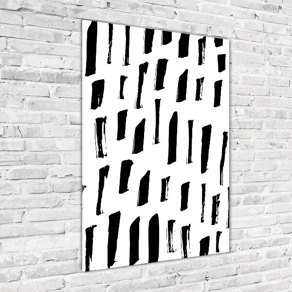 Quadro stampa su vetro acrilico verticale Macchie bianche e nere