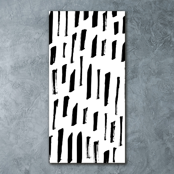 Quadro stampa su vetro acrilico verticale Macchie bianche e nere