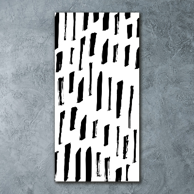 Quadro stampa su vetro acrilico verticale Macchie bianche e nere