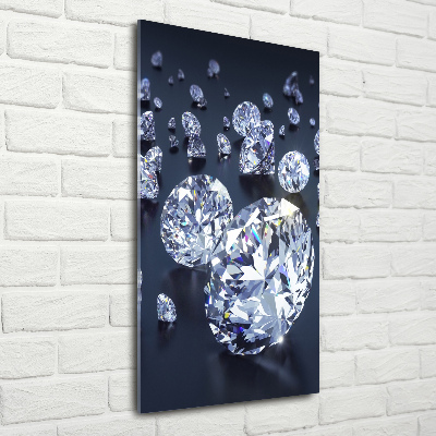 Quadro vetro acrilico verticale Diamanti