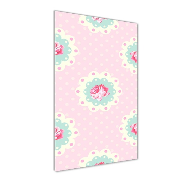 Quadro in vetro acrilico verticale Rose