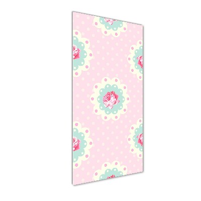 Quadro in vetro acrilico verticale Rose